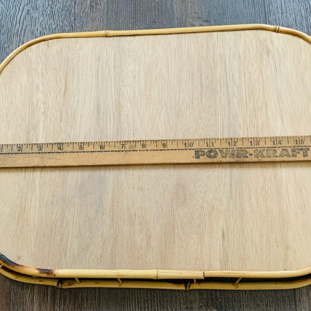 Bamboo vintage trays set of 3